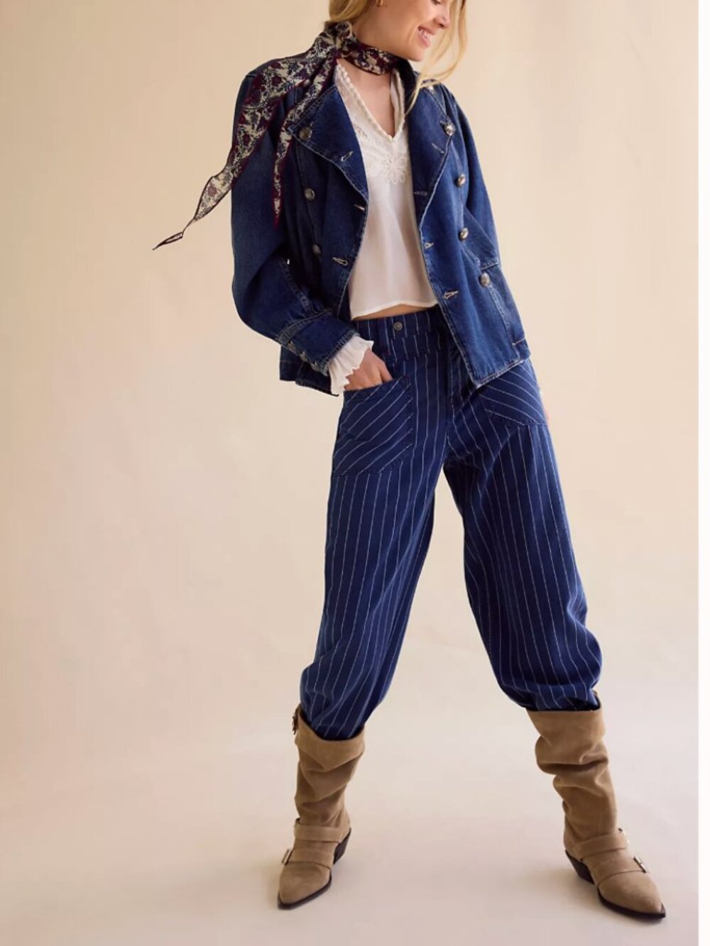 Free People Palmer Striped Jeans sz 30 Free People - Picture 5 of 5
